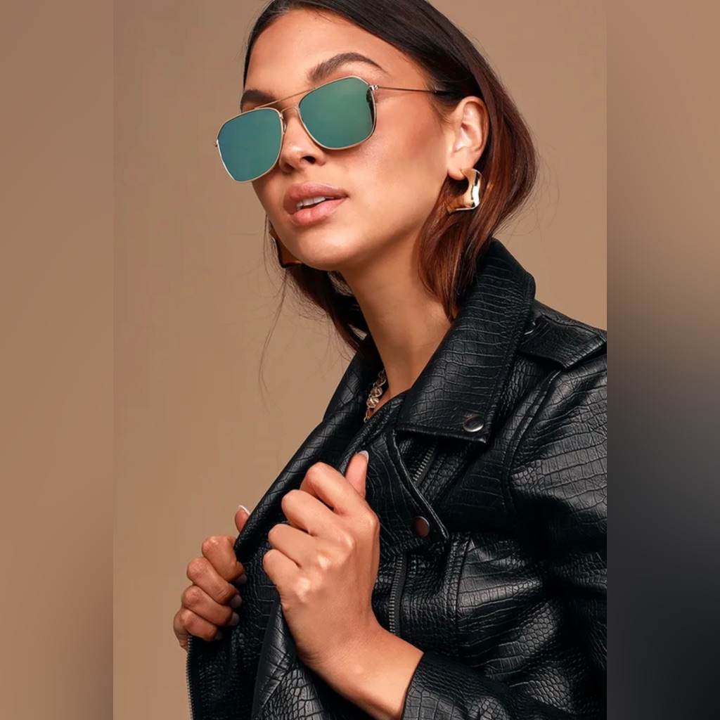 Nwt Lulus Mirrored Aviator Sunglasses